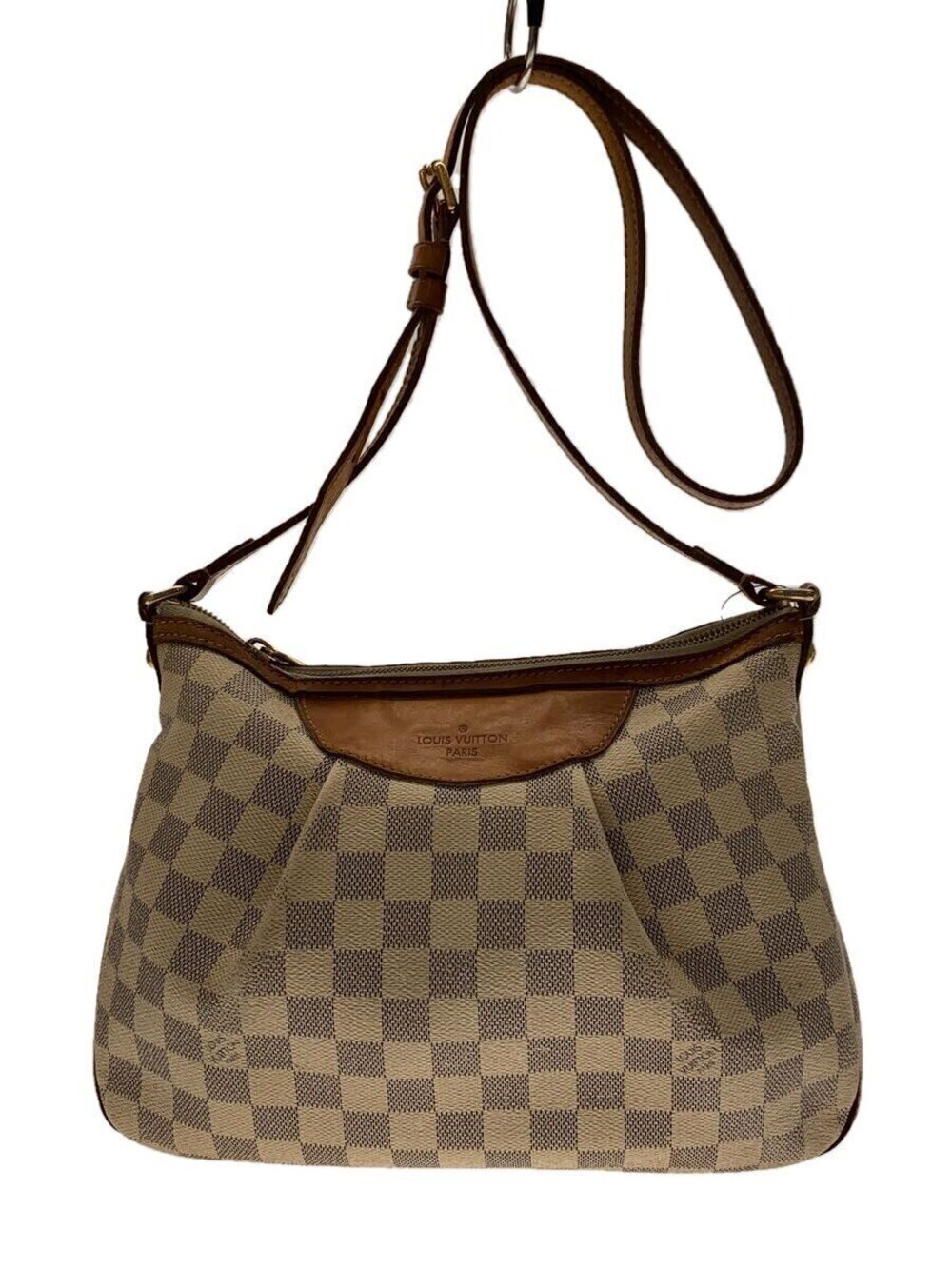 LOUIS VUITTON Siracusa Damier Azur White